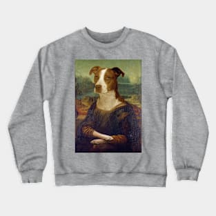 Mona Lisa Pit Bull Crewneck Sweatshirt